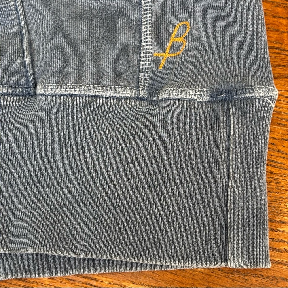 Birdwell Beach Britches Distressed Dusty Blue Crewneck Pocket Sweatshirt Men XXL - Picture 6 of 9